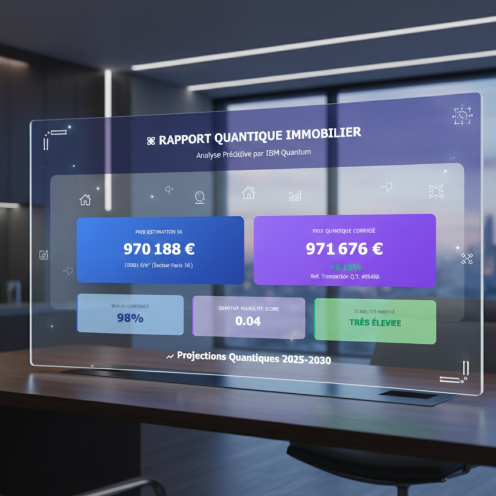 Rapports estimation immobilière IA GPT-4 et calcul quantique IBM - Technologie avancée